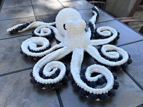 White Anchor The Octopus Crochet Plush