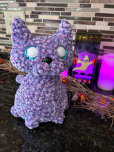 Load image into Gallery viewer, Purple Cat Crochet Plush