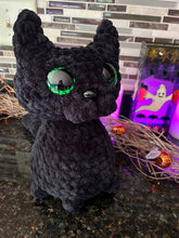 Load image into Gallery viewer, Black Cat Crochet Plush