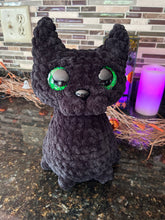 Load image into Gallery viewer, Black Cat Crochet Plush