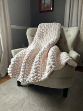 Load image into Gallery viewer, Blush Pink Chunky Blanket | Soft Chenille Throw - Hands On For Homemade