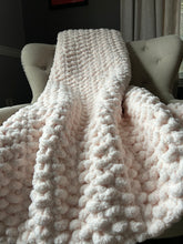 Load image into Gallery viewer, Blush Pink Chunky Blanket | Soft Chenille Throw - Hands On For Homemade