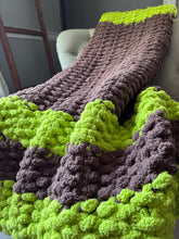 Load image into Gallery viewer, Key Lime and Koko Throw - Super Chunky Knit Blanket - Hands On For Homemade