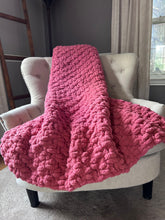 Load image into Gallery viewer, Mulberry Knit Blanket - Chunky Knit Throw - Hands On For Homemade