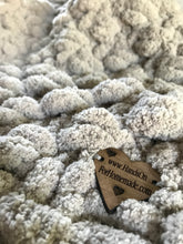 Load image into Gallery viewer, Chunky Knit Throw Blanket | Light Gray Knit Throw - Hands On For Homemade