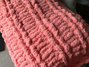 Chunky Knit Body Pillow | 20"x52" Coral Knit Pillow - Hands On For Homemade