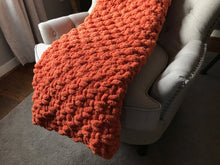 Load image into Gallery viewer, Super Chunky Orange Blanket