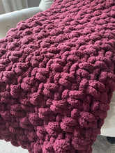 Load image into Gallery viewer, Burgundy Knit Blanket