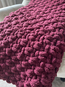Burgundy Knit Blanket
