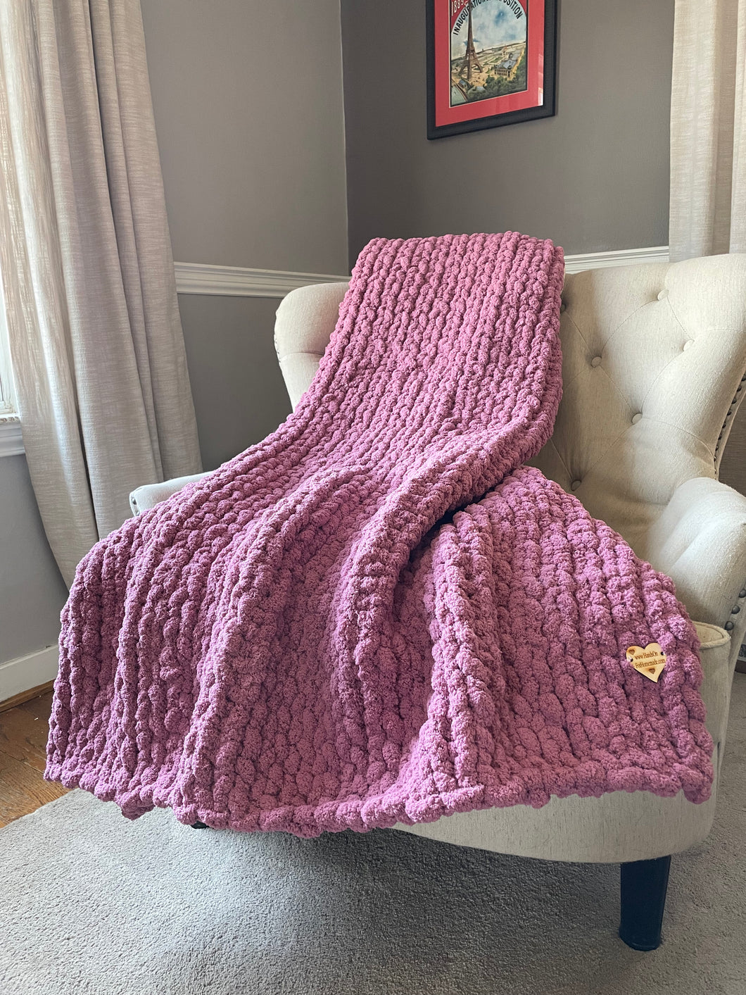 Cassis Blanket | Chunky Knit Blanket - Hands On For Homemade