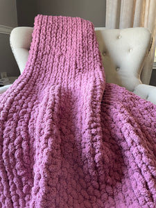 Cassis Blanket | Chunky Knit Blanket - Hands On For Homemade