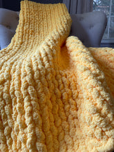 Load image into Gallery viewer, Yellow Blanket | Chunky Chenille Blanket - Hands On For Homemade