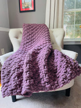 Load image into Gallery viewer, Light Purple Throw | Super Chunky Knit Blanket - Hands On For Homemade