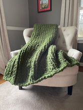 Load image into Gallery viewer, Olive Blanket | Super Chunky Knit Blanket - Hands On For Homemade