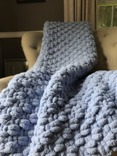 Load image into Gallery viewer, Periwinkle Blanket | Chunky Knit Blanket - Hands On For Homemade