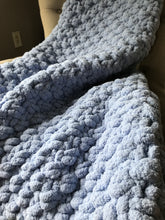 Load image into Gallery viewer, Periwinkle Blanket | Chunky Knit Blanket - Hands On For Homemade