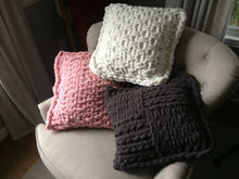 Load image into Gallery viewer, Chunky Knit Pillow | 20&quot;x20&quot; Chenille Pillow - Hands On For Homemade